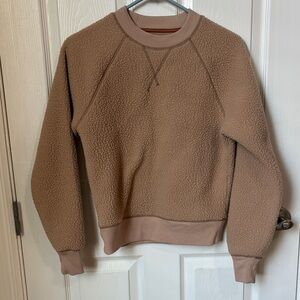 Cozy Everlane tan Sherpa Sweatshirt